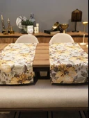 LOOM & LAUREL Jakarlı Dokuma Dekoratif Runner 45x140 cm Sarı Çiçekli thumbnail 3