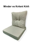 1 Adet Bahçe Balkon Mobilyası Minderi Kılıfı (1 ADET MİNDER, 1 ADET KIRLENT Yanlızca Kılıf Gönderilecektir) - 1