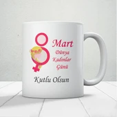 8 Mart Dünya Kadınlar Gününe Özel Hediyelik Kupa Bardak Mod2 thumbnail 1