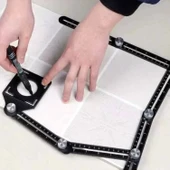 Akıllı Katlanır Gönye 8 Kat Çok Açılı Ölçüm Cetveli Fayans Ahşap Tuğla Cam Taş Kesim İşaretleme Arac thumbnail 5