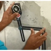 Akıllı Katlanır Gönye 8 Kat Çok Açılı Ölçüm Cetveli Fayans Ahşap Tuğla Cam Taş Kesim İşaretleme Arac thumbnail 10