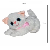 Sesli Peluş Kedi  30 cm - 1609032 - Beyaz - 2