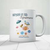 Dünyanın En Tatlı Öğretmeni - Öğretmenler Günü Temalı Baskılı Kupa Bardak thumbnail 1