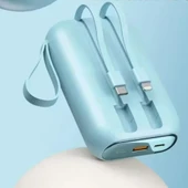 20.000mAh Dijital Göstergeli Dahili Çoklu Kablolu Taşınabilir 22.5W Hızlı Şarjlı Powerbank Hafif Mini Boyut Minimalist Tasarım Asma Aparatlı thumbnail 3