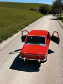 Nostaljik Metal Çek Bırak Kırmızı Araba Renault 12 Kapılar Açılır thumbnail 4