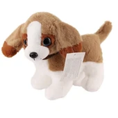 Sesli Peluş Köpek - 2309033 - Kahverengi-Beyaz - 1