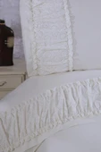 Zerrin Dantelli Çeyizlik Nevresim Takımı Krem - 3