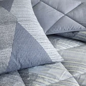 Taç Ellıs Ranforce Çift Kişilik Yorgan Set Mavi thumbnail 2