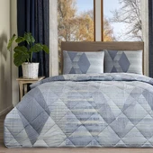 Taç Ellıs Ranforce Çift Kişilik Yorgan Set Mavi thumbnail 1