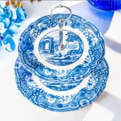 Fecra Vintage Blue 2 Katlı Kurabiyelik Seti - 4