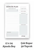 Plango Siyah - Beyaz Çek Kopar Günlük Planlayıcı - Ders Çalışma Planlayıcı - 1
