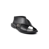 Kadın Siyah Şık Rahat Sandalet - Günlük, Kaymaz Taban, Yazlık Konforlu thumbnail 4