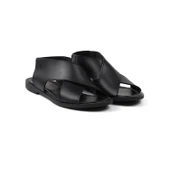 Kadın Siyah Şık Rahat Sandalet - Günlük, Kaymaz Taban, Yazlık Konforlu thumbnail 1