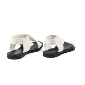 Kadın Beyaz Şık Rahat Sandalet - Günlük, Kaymaz Taban, Yazlık Konforlu - 2