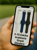 Gözcü Mobil Takip Bilekliği Android Ios Destekli Gps Konum Takibi Alzheimer Çocuk Yaşlı Geçmişe Dönük Takip Cihazı Saati Bileklik Siyah 23CM (5-10 Dakika Aralıklı Sinyal Alır) - 3
