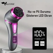 Valkyrie Profesyonel Ayak Bakım Cihazı 360° Dönen Başlık Dijital Ekranlı, Şarjlı & 10 Parça Pedikür Kiti Mor - 6