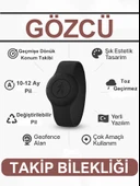 Gözcü Mobil Takip Bilekliği Android Ios Destekli Gps Konum Takibi Alzheimer Çocuk Yaşlı Geçmişe Dönük Takip Cihazı Saati Bileklik Siyah 23CM (5-10 Dakika Aralıklı Sinyal Alır) - 2