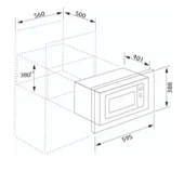 Silverline MW9018W01 25 lt Beyaz Ankastre Mikrodalga Fırın - 2