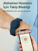 Gözcü Mobil Takip Bilekliği Android Ios Destekli Gps Konum Takibi Alzheimer Çocuk Yaşlı Geçmişe Dönük Takip Cihazı Saati Bileklik Siyah 23CM (5-10 Dakika Aralıklı Sinyal Alır) - 4