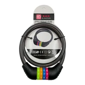 Fixonic B.H.D BHD00578 80cm 12mm Şifreli Bisiklet Kilidi PVC Kaplı Çelik Halat thumbnail 1