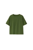 Basic 2'Li Unisex Bisiklet Yaka T-Shirt ( Lacivert - Haki ) - 2