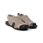 Kadın Camel Hasır Örgülü Şık Rahat Sandalet - Günlük, Kaymaz Taban, Yazlık Konforlu thumbnail 1