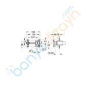 Grohe Duvardan Ankastre Lavabo Bataryası İçin Ank - 2