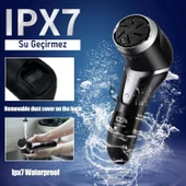 Valkyrie Profesyonel Ayak Bakım Cihazı 360° Dönen Başlık Dijital Ekranlı, Şarjlı & 10 Parça Pedikür Kiti Siyah - 4