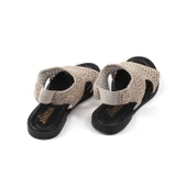 Kadın Camel Hasır Örgülü Şık Rahat Sandalet - Günlük, Kaymaz Taban, Yazlık Konforlu thumbnail 2