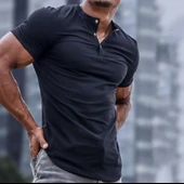 Kadın Kısa Kollu Hakim Yaka önü Düğmeli Viskon Bluz thumbnail 1