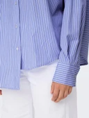 Only 15343842 Kadin Gomlek - Mavi Cizgili thumbnail 4