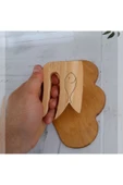 Ahrar Güvenli Ve Dayanıklı Ahşap Çocuk Bıçağı Ve Bulut Desenli Kesme Tahtası / 2'li Set - 5
