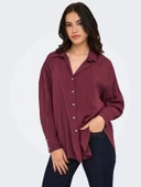 Only 15272523 Kadin Gomlek - Bordo thumbnail 1