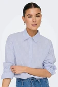 Only 15352703 Kadin Gomlek - Mavi Cizgili thumbnail 2