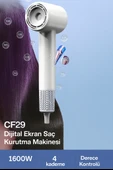 Dijital Ekranlı Saç Kurutma Makinesi 1600W Güçlü 3 Hız ve 4 Sıcaklık Ayarı LED Ambient Işık - 6