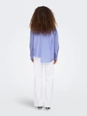 Only 15343842 Kadin Gomlek - Mavi Cizgili thumbnail 3