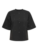 Only 15353293 Kisa Kol Kadin Sweat - Siyah thumbnail 3