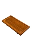 Woodcept Ahşap Ayaklı Dikdörtgen Sunum Standı Tabağı, Dekoratif Sunumluk Servis Tabağı, Yükseltici Stand - 1