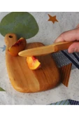 PastelToys Çocuklar için Ahşap Kesme Tahtası - Ahşap Bıçak - Oyuncak  Bıçaklı Tahta Seti - 5