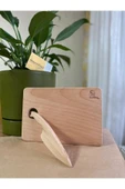 Absera Wood Güvenli Ahşap Kesme Tahtası ve Bıçağı (Montessori Eğitim Materyali, Doğrama Seti) - 4