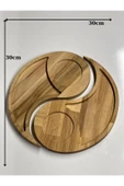 ATAwood Kahvaltı Tabağı, Ying-Yang Sunum, Kahvaltı Sunum, Kayın Ağacı Sunumluk , Doğal Ahşap, El Yapımı thumbnail 3