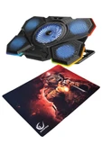 Rampage AD-RC13 BELLATRIX Notebook soğutucu ve Rampage 300350 Mousepad İKİSİ BİR ARADA Set - 1