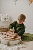 Ronde Çocuklar Için Kesme Tahtası Ve Güvenli Ahşap Bıçak Yürümeye Başlayan Gereçler Montessori Oyuncak - 6