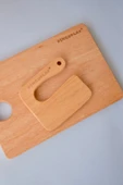 PİNGUPLAY Montessori Güvenli Kesme Bıçağı ( 1adet Güvenli Kesme Bıçağı, Ahşap Oyuncak Bıçak - 4