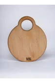 MEKWOOD Doğrama Tahtası & Sunumluk Yuvarlak Kulplu 29.5×24.5 Cm thumbnail 5