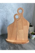 yağmur sanat 2'li Ahşap Dekoratif Kesme ve Sunum Tahtası - 1