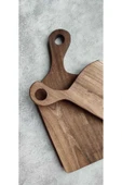 İlya Woodart İkili Kesme Tahtası, Ahşap Kesme Tahtası, Sunum Tahtası, Ceviz Ağacı Kesme ve Sunum Tahtası thumbnail 3