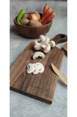 İlya Woodart İkili Kesme Tahtası, Ahşap Kesme Tahtası, Sunum Tahtası, Ceviz Ağacı Kesme ve Sunum Tahtası thumbnail 5