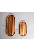 Woodman Orta Boy Ahşap Oval Sunum Tabağı thumbnail 3