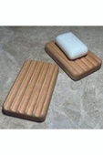 WOODVİVE Ahşap Oluklu Sabun Altlığı - Kayın B001 - 2